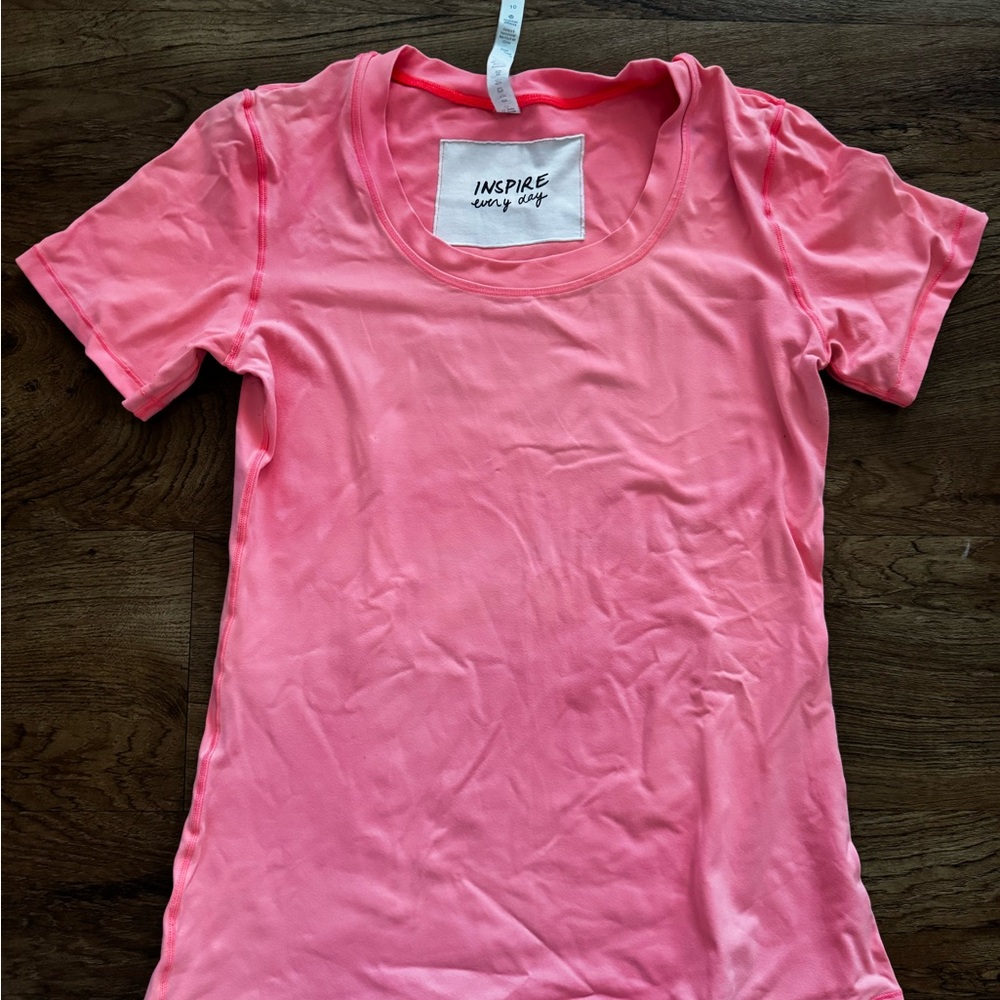 lululemon athletica Coral Pink Short-Sleeve Tee